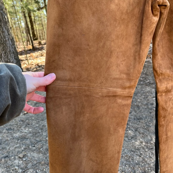 Y2K Genuine Leather Suede Jeans - Picture 12 of 16